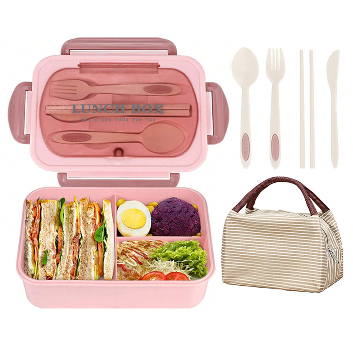 Stylische Jausenbox mit Besteck