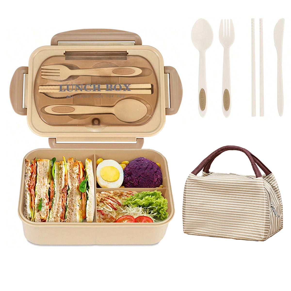 Stylische Jausenbox mit Besteck